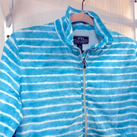 Ralph Lauren Active Women's Zip-Up Striped Active Jacket Sz S - Picture 3 of 7